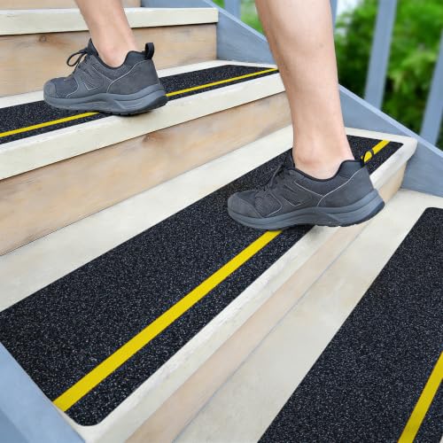 LifeGrip Reflective Anti Slip Stair Treads 6"x24" 10-Pack, Outdoor Grip - color: Reflective, size: 6" x 24"