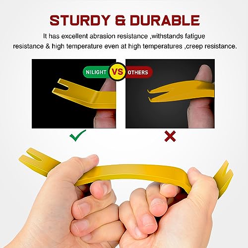 Nilight 8PCS Auto Trim Removal Tool Kit No-Scratch - color: Yellow, size: 8Pcs