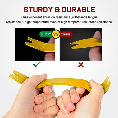 Nilight 8PCS Auto Trim Removal Tool Kit No-Scratch - color: Yellow, size: 8Pcs