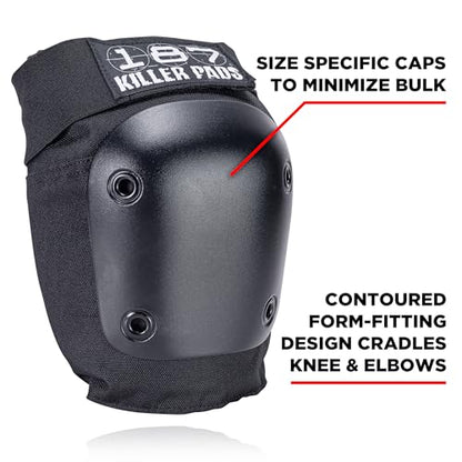 187 Killer Pads Six Pack Pad Set - color: Black, size: Junior