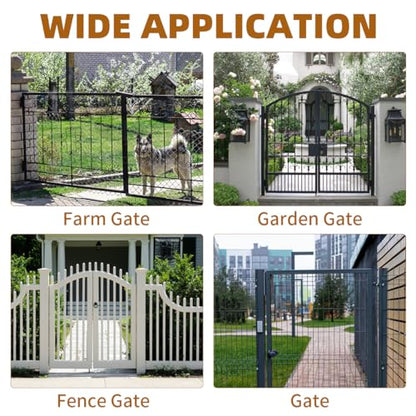 2 Pair 1-3/8" Wall Mount Gate Hinges for Chain Link Fence, Farm - size: 1-3/8''-2Pack