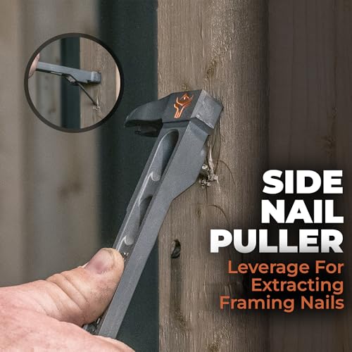 9.5" Titanium Nail Puller Cats Paw Pry Bar - 45% Lighter Than Steel - Side Nail Puller - 13mm Bolt Remover - Professional Contractor Grade - 5% Donated To Help Farmers - size: Titanium Pry Bar 9.5"