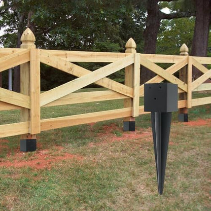 4 Pcs 16 Inch 4"x4" Fence Post Anchor Ground Spike(Internal 3.6"x3.6") - size: 4 Pcs, style: 4"x 4"