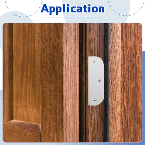 Lounsweer 6 Pcs Hinge Filler Plate 3.5''with5/8'' Door Edge Filler, White - color: White