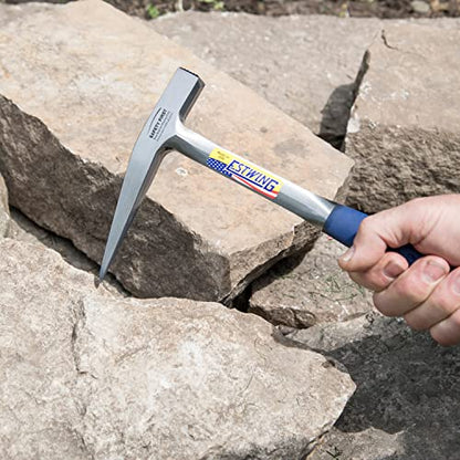 Estwing Rock Pick - 13 oz Geological Hammer with Smooth Face & Shock Reduction Grip - E3-13P, Silver - style: Smooth Face