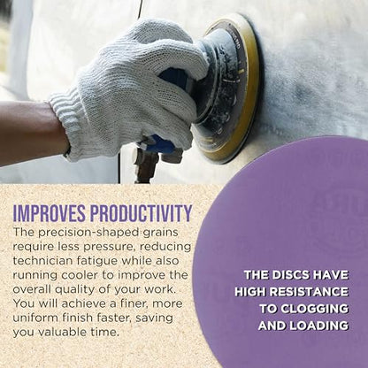 Dura-Gold 1000 Grit 6" PSA Purple Film Ceramic Sanding Discs, Box of 50 - style: 1000 Grit