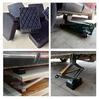 Rubber Block for Car Lift, Extended Spacing Scissor Pad, Nylon Reinforced Spacer Block, Helps Bridge Chassis Contact Gaps, 8000lbs Capacity, 6.3"(L)×4.7"(W)×4"(H) 1PC - size: 4″ Height (6.3″×4.7″)