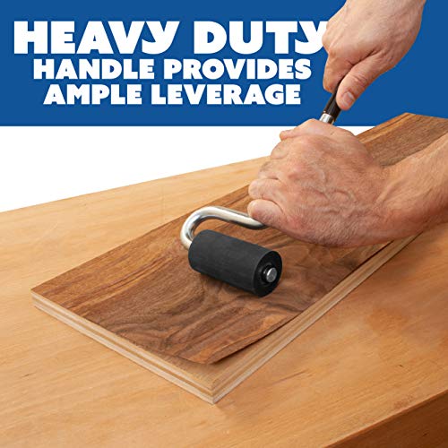 Long Handle J Roller with Thick Rubber Roller for Veneer & Laminate