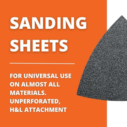 Fein Sanding Sheets with Hook & Loop Attachment - size: 240 Grit, 50-Pack