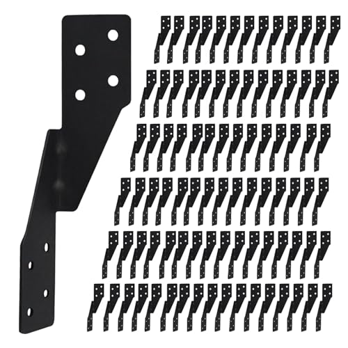 90 Pack Hurricane Tie for Rafters, Hurricane Straps Brackets Black - color: Black