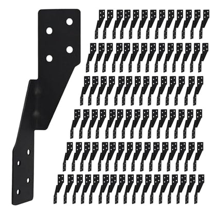 90 Pack Hurricane Tie for Rafters, Hurricane Straps Brackets Black - color: Black