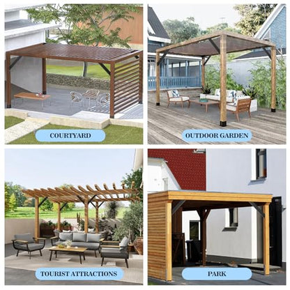 4 Pcs 45 Degree Angle Support Brackets for Pergola - size: 7x4 - 4 Pcs