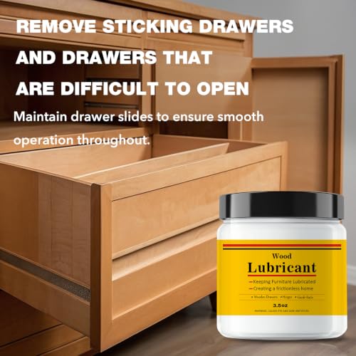 Wood Lubricant & Wood Wax for Drawers, Doors, Hinges - 3.5oz