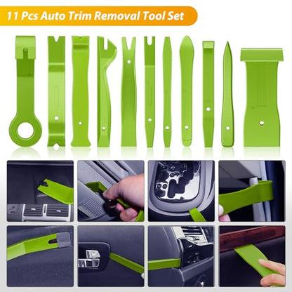 GOOACC 88Pcs Trim Removal Tool Auto Push Pin Bumper Retainer Clip Set - color: 88Pcs Clips Removal Kit Green