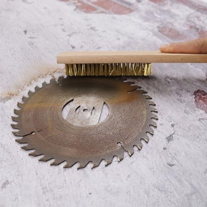 MAXMAN Brass Brush 10", 8 Rows 20 Bristles, Soft Brass for Rust Cleaner - style: 8 rows 20 bristles 1PCS