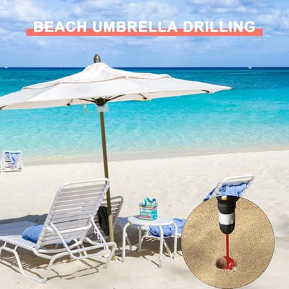 Auger Drill Bit for Planting - 4" X 12" Heavy-Duty Garden Auger Spiral Drill Bit - Bulb Planter Tool & Auger Post Hole Digger - 3/8" Hex Drive Drill - size: 4"x12"-Red