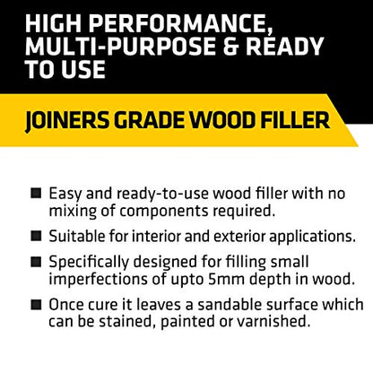 Everbuild Multi-Purpose Premium Joiners Grade Wood Filler Light Stainable 250ml - color: Light Stainable