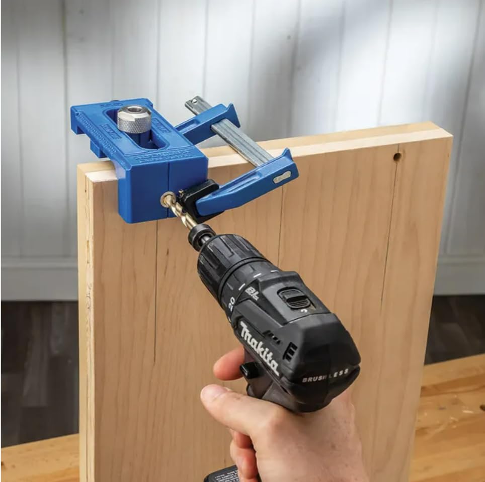 Rockler Adjustable Cross Dowel Drilling Jig - Self-Centering Dowel Jig Kit for Straight & Square Cuts - Durable Plastic & Steel Woodworking Tools And Accessories for Precise Hole Drilling
