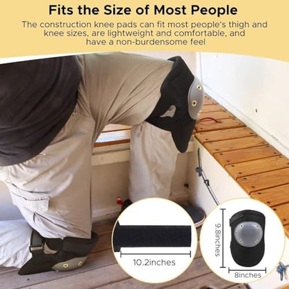 Protective Knee Pads cushion for Crawl Works Construction, Flooring, Gardening Cleaning Adjustable For All Size (Hard cap Knee Cushion Pad)