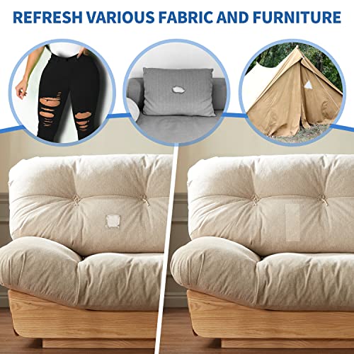KING MOUNTAIN Canvas Iron on Patch,3"×60",Waterproof 100% Cotton Fabric Repair Patch,Used for Various Sofa,Tent,Clothes,Seats,Suitcases (Beige1.0) - color: Beige1.0, size: Canvas-3"x60"