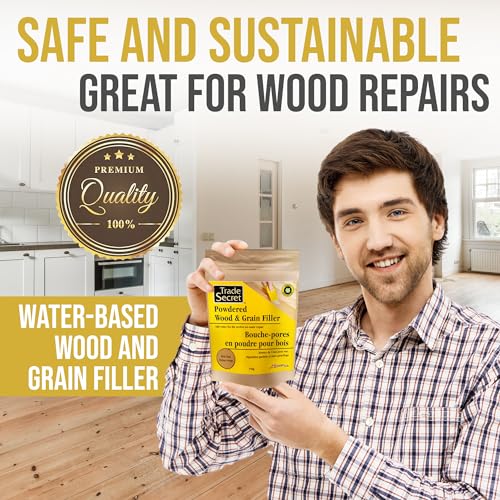 Trade Secret Red Oak Wood Filler Powder, Tintable, Easy Sand, 150 g - color: Red Oak
