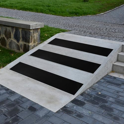 12" Anti Slip Tape, Black Non Slip Ramp for Outdoor 12Inch x 60FT Non Skid Tape, Best Grip Non Slip Strips Tape High Traction Friction Abrasive Adhesive for Stairs Step - size: 12 IN X 60 FT