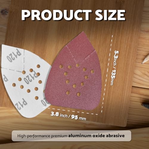 S&F STEAD & FAST Black and Decker Mouse Sander Pads 120 Grit 50 Pack - style: 120G-50P
