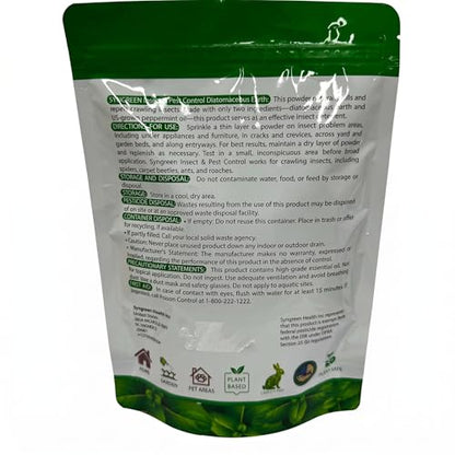 Diatomaceous Earth Food Grade Powder with Peppermint - Crawling Insect Killer for Bed Bugs, Roaches, Ants, Fleas - Indoor & Outdoor Pest Control | Family & Pet Safe | 1 lb