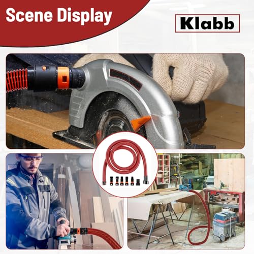 KLABB 10 Feet Dust Collection Hose Kit for Shop Vacuums - size: 10FT