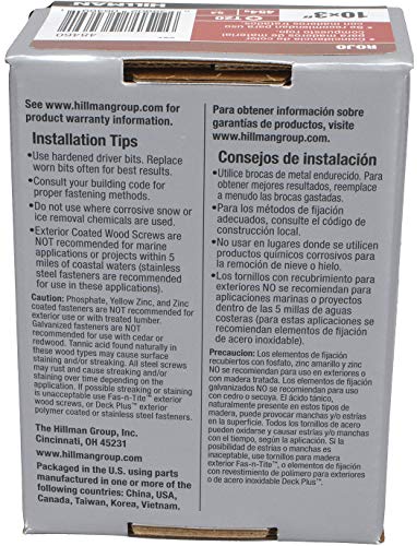 Deck Plus 48460 Redwood Star-Drive Composite Deck Screws (#10 x 3")