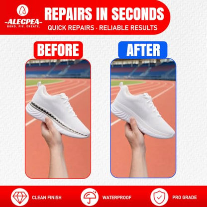 ALECPEA Shoe Glue for Sole Repair, Thick Clear Adhesive, 30g with 3 Tips - color: Shoe Glue