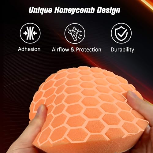 Buffing Polishing Pads 6 Inch - 7Pcs 150mm Face for 6 Inch 150mm Backing Plate, Car Compound Buffing Sponge Pads and Woolen Cutting Polish Pad Kit for Car Polishing and Waxing