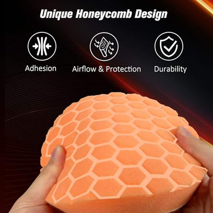 Buffing Polishing Pads 6 Inch - 7Pcs 150mm Face for 6 Inch 150mm Backing Plate, Car Compound Buffing Sponge Pads and Woolen Cutting Polish Pad Kit for Car Polishing and Waxing