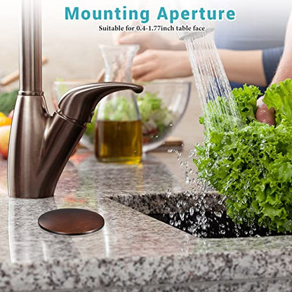 LEIFIDE 2 Pcs Kitchen Sink Faucet Hole Cover, Bronze - color: Bronze