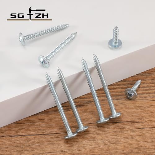 #8 x 1-1/2" Wood Screw 500Pcs Alloy Steel Standard Thread Truss Head Fast Self Tapping by SG TZH - color: Silver - Alloy Steel, size: #8 x 1-1/2"