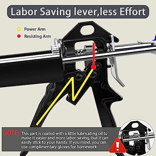 Dual Caulking Gun for 400 mL/13.5 fl oz, Double Cartridge Epoxy Gun - size: 400mL