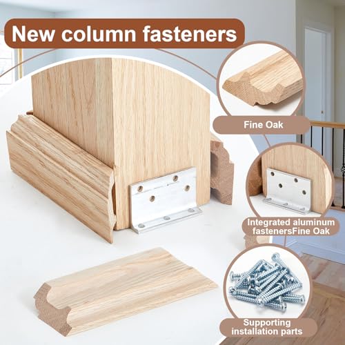 Blulu 1 Set 6" Newel Post Mounting Kit Deck Stair Floor Installation Kit - size: 6 Inch