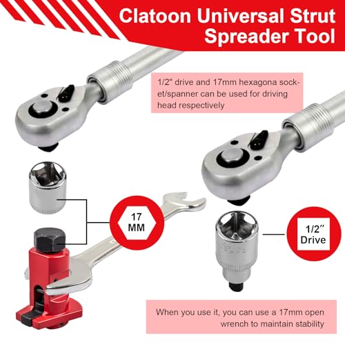 Clatoon Strut Spreader Tool 5-11 mm, Strut Knuckle Tool for Most Vehicles