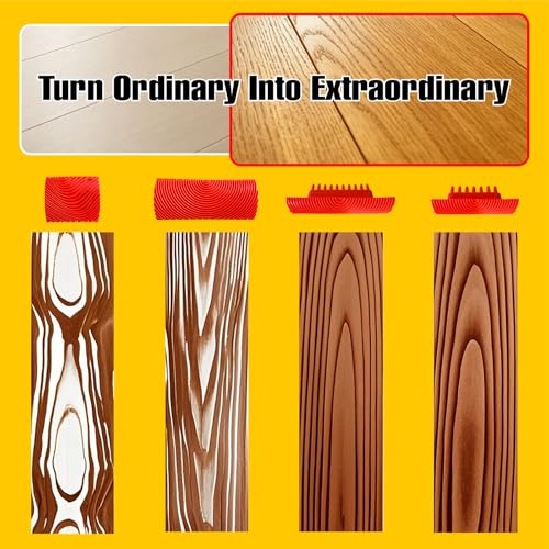 King Origin 4 PCS Wood Grain Tool Set for Wood Texture