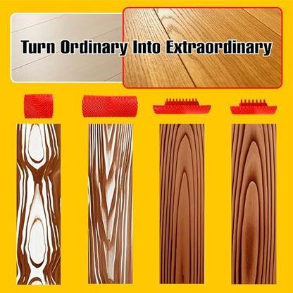 King Origin 4 PCS Wood Grain Tool Set for Wood Texture