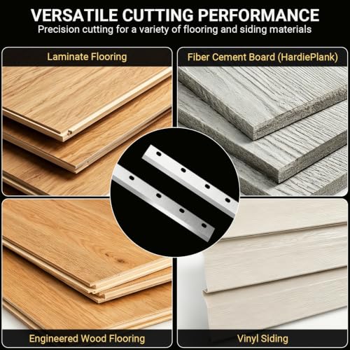 13" Laminate Flooring & Siding Replacement Blade, Compatible with Norske Tools NMAP002, 2100009, Cuts Fiber Cement Board, Engineered Wood, Vinyl Siding, Silver(Oval Hole) - color: Silver - Oval Hole