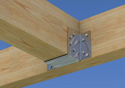 BPC Fixings Galvanised Mini Timber to Timber Joist Hanger 10-Piece Set, 47 mm Width, Silver