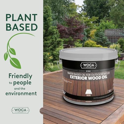 WOCA Exterior Wood Oil Teak, Deck Oil & Wood Stain, 84.5 fl oz (2.5 L) - color: Teak, size: 2.5L
