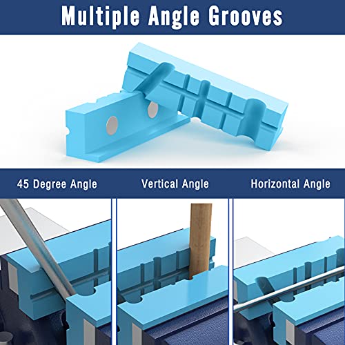 Housolution 5 Inch Magnetic Vise Jaw Pads Covers, 1 Pair Vice Soft Jaws - size: 5inch