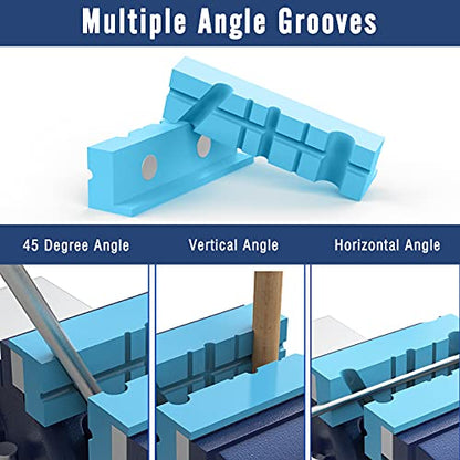 Housolution 5 Inch Magnetic Vise Jaw Pads Covers, 1 Pair Vice Soft Jaws - size: 5inch