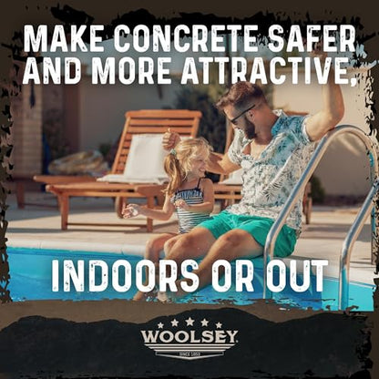 WOOLSEY Non-Slip Concrete Coating, White, 1 Gallon - color: White