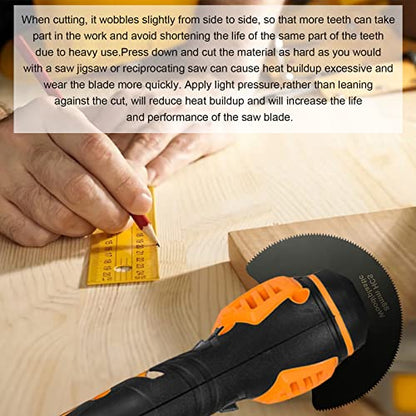 5-Piece High Carbon Steel Oscillating Saw Blade Set - 88mm Blades for Cutting Wood Soft Metal and Plastic - Quick Release Blades Compatible with Dewalt Makita Ryobi Milwaukee Fein and Rockwell