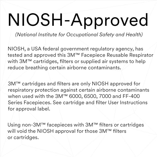 3M Rugged Comfort Half Facepiece Reusable Respirator 6503, NIOSH, Large - style: Large