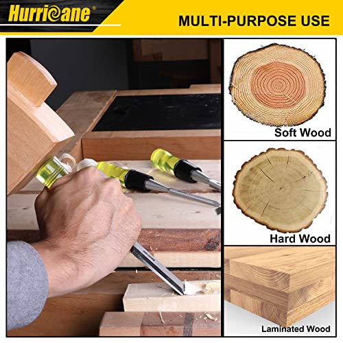 HURRICANE 4 Piece Wood Chisel Set with 3 Piece Pliers Set