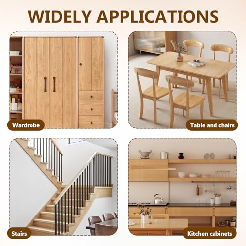 200PCS 4-Sizes Wood Plugs for Screw Holes Wood Plug, for Holes in Locking Hole Tube Furniture, Suitable for Furniture, Table and Chair Legs, Cabinet Reserved Holes, 3/16 in, 5/16 in, 3/8 in, 1/2 in